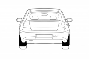 Брызговики задние VW Touareg 2010-> (полиуретан) ― Активная Кубань,  товары для туризма, активного отдыха и спорта